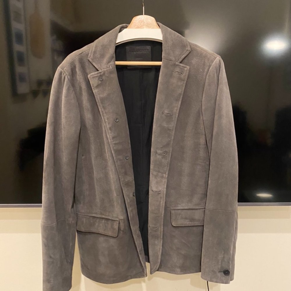 All Saints Neston Goat Leather Blazer